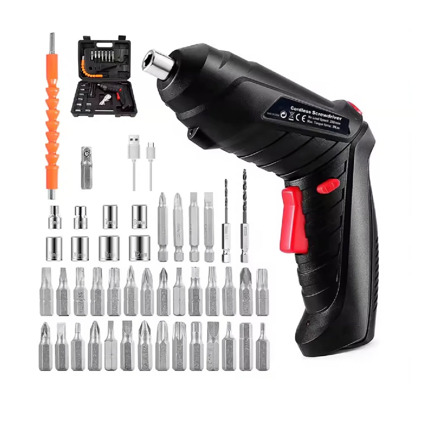 Kit Destornillador Eléctrico Inalámbrico 36V ⚡(Frete Gratis)